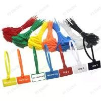 ราคา 100 เส้น 7 สี Marker Tie เคเบิ้ลไทร์แบบมีป้าย สายรัดแบบมีป้าย สายรัดไนล่อน( Nylon Cable Tie) จัดส่งฟรี กทม (1731807480155702587)