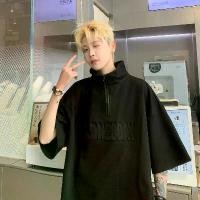 ราคา เสื้อโปโลหนังนิ่มครึ่งซิป พิมพ์เหล็ก แขนสั้น เสื้อยืดหลวม เทรนด์ฤดูร้อน เท่ แบรนด์อินเทรนด์ เสื้อห้าชิ้น chinese new year jacket เสื้อ formula 1 detroit polo shirt ralph lauren outfits (17319797626083