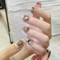 ราคา MooreChro 24 Piece Waterproof Fake Nails, Fake Nails, Long Fake Fashion With Glue In The Box (1732065748999898906)