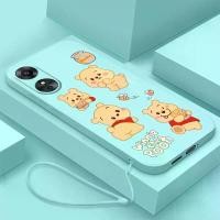ราคา เคสโทรศัพท์, เคสสำหรับ OPPO A17 และ OPPO A17K, ดีไซน์ Winnie the Pooh Honey น่ารัก, ตัวป้องกันซิลิโคนเหลว, ผิวเรียบและกันกระแทก, ฝาครอบกันชน, พร้อมเชือกเส้นเล็ก, ดีไซน์ใหม่ล่าสุด (1729993151839373484)