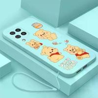 ราคา เคสโทรศัพท์, เคสสำหรับ Samsung M33 5G และ Samsung M53 5G, ดีไซน์ Winnie the Pooh Honey น่ารัก, ตัวป้องกันซิลิโคนเหลว, ฝาครอบกันชนกันกระแทกเรียบ, พร้อมเชือกเส้นเล็ก, ตัวป้องกันสมา (1730001572986063447)