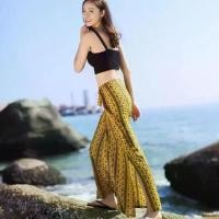 ราคา กางเกงขากว้าง ผ้าชีฟอง สำหรับผู้หญิง พิมพ์ลายโทเท็ม ชายแยก กางเกงยาววันหยุดชายทะเล ผ่าข้าง เดินได้ไหลลื่น แม่ลูกอ่อน ใส่ จั้ม elf pants เก๋ไก๋ สไลเดอร์ ผู้ หญิง ไร้ (1731984526636778660)