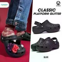 ราคา Crocs รองเท้าแตะ รองเท้ารัดส้น W Classic Platform Glitter 207241-001 (2790) (1731493677137299738)