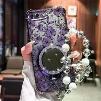 ราคา Case for IPhone 8Plus 7Plus 8G 7G Se2 Se4 16E 6SPlus 6Plus 6 6S Four Corners Shockproof Soft Flower Glitter Magnetic Bracket 3D Makeup Mirror Holder Bracelet Softcase With Strap (1732208178495456338)