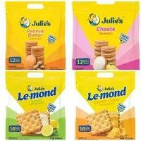 ราคา บิสกิตเนยถั่ว ห่อใหญ่ 360 กรัม Julie's peanut butter biscuit ขนมไส้เนยถั่วคุกกี้ คลังสินค้า (1731327441073374754)