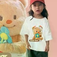 ราคา เสื้อยืดเด็ก พร้อมส่งเสื้อยืด oversize เสื้อยืดผ้าคอตตอน Butter Bear สไตล์เกาหลีน่ารัก (1730518423017588866)