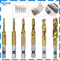 ราคา xhd ดอกต๊าป ชุดต๊าปเกลียว ดอกต๊าป 6ชิ้น ดอกสว่าน M3-M10 ชุดดอกสว่านต๊าปเกลียว เจาะพร้อมต๊าปเกลียว M3 - M10 สว่าน HSSจำนวน6ชิ้น ดอกสว่านเกลียวเมตริกซ์เคลือบไทเทเนียมก้านหกเหลี่ยม (1730116704863816516)