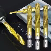 ราคา ชุด ดอกสว่านต๊าปเกลียว เจาะพร้อมต๊าปเกลียว M3 - M10 6 ดอก ไฮสปีด ชุบไทเทเนี่ยม Drill set with taps All In One 6 Pcs เหล็กความเร็วสูง (1730918204602157158)