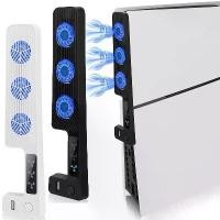 ราคา พัดลมระบายความร้อน, สำหรับคอนโซล PS5 Slim, อุปกรณ์เสริมคอนโซล Playstation 5 Slim, พร้อมพอร์ต USB, พัดลมความเร็ว 9500 ที่ปรับได้ 3 ตัว, ไฟ LED ที่เย็น, สำหรับคอนโซล PS5 Slim (1730610435850013445)