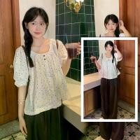 ราคา CHILI#เสื้อเชิ้ตแขนสั้นสีขาว เสื้อลูกไม้ลายจุดหวานลดวัย แขนพัฟ แฟชั่น เสื้อเกาหลีลำลอง น่ารัก คอเหลี่ยม #W422 (1730812166284675256)