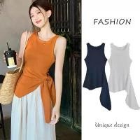 ราคา Chili#เสื้อแขนกุด เสื้อกล้ามสายเดี่ยวถักนิตติ้งทรงหลวมสำหรับผู้หญิง สไตล์เกาหลี แฟชั่นเข้ารูป สไตล์เกาหลี สีขาว#X035 (1732150536902903992)