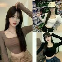 ราคา Grace&Chili#5525#พร้อมส่งจากกทม เสื้อแฟชั่นผู้หญิง เสื้อเอวลอย เสื้อน่ารัก เสื้อท่อนบนเสื้อยืดแขนยาวสีทึบในผ้าเนื้อนุ่มและเซ็กซี่ Clothing (1729763313563371998)