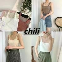 ราคา chili 8219# เสื้อกล้ามสายเดี่ยว สายใหญ่ คอเหลี่ยม ผ้าไหมพรม ชักร่อง สไตล์เกาหลีทรงเกาะอก ออกแนวเซ็กซี่ Clothing ผู้หญิง (1729613288231176376)