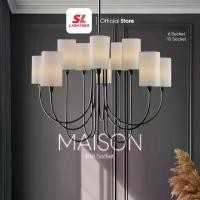 ราคา SL LIGHTING | Chandelier โคมไฟห้อยช่อ สไตล์โมเดิร์น โครงสีดำ รุ่น MAISON ขั้วE14 (1731195863693560318)