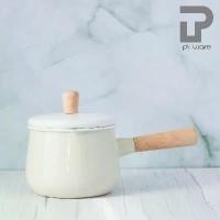 ราคา หม้อ หม้อด้ามเคลือบอินาเมล หม้อเคลือบ หม้อด้าม ตรานกเพนกวิน ขนาด 1.5ลิตร สีวานิลลา (Vanilla) (1729642495184111851)