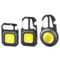 ราคา UFDSIJ แนะนำวันนี้ Mini COB Flashlight Rechargeable Keychain Lamp Outdoor Camping LED Light Portable Pocket Wrench Screwdriver Safety Hamme (1731959941545493838)