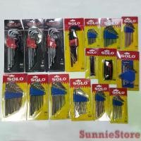 ราคา SOLO ประแจตัวแอล ประแจหกเหลี่ยม หกเหลี่ยมพับ หกเหลี่ยมชุด กุญแจหกเหลี่ยม หัวบอล ประแจท๊อกซ์ HEXAGON KEY WRENCH SET (1730248892115159768)