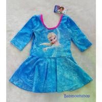 ราคา SALE ชุดว่ายน้ำเด็ก ลายเจ้าหญิง Frozen สีฟ้า size 6-7ปี (1729434158287194112)