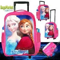 ราคา Kids8586 กระเป๋านักเรียนเป้เด็กสะพายพร้อมล้อลาก TRIO ขนาดใหญ่16"L ลายใหม่ Frozen (1729756373462124951)