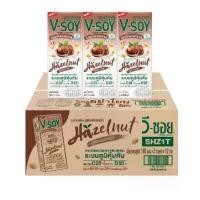 ราคา V-soy วีซอย นมถั่วเหลืองUHT สูตรเฮเซลนัท ไม่เติมน้ำตาลทราย ยกลัง180มล.×36กล่อง (1731821396301285861)