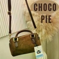 ราคา Choco pie bag กระเป๋าสะพายข้างสีน้ำตาล (1730020830365846371)