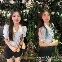 ราคา Peachy pie เสื้อแขนสั้นสไตล์พรีปปี้ แขนพอง เอวเข้ารูป เสื้อเชิ้ตผู้หญิงฤดูร้อน ประดับโบว์ 99112 (1732274320478537216)