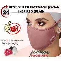 ราคา ‼️ Facemask Jovian Plain Tieback Design ไม่มีเพชร Unisex Facemask ผ้า (1732417285149328923)