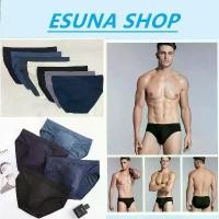 ราคา Esuna กางเกงชั้นในชายคุณภาพสูง ยางยืดเนื้อนิ่ม แบรนด์ Plain (1731431601982834598)