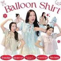 ราคา Balloon Shirt - เสื้อเชิ้ตแขนพองทรงบอลลูนผูกหน้า (1732282740086179576)