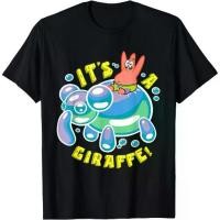 ราคา เสื้อยืดผู้ใหญ่ SpongeBob SquarePants - SpongeBob Its a Giraffe Patrick Star Riding Balloon Giraffe T-Shirt (1731604193021691182)