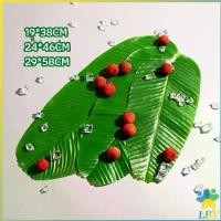 ราคา LBY แผ่นรองจานกล้วย ตกแต่งใบไม้สีเขียว แผ่นรองจาน บกล้วยจำลอง ใบปลอม green leaf decoration สีส้ม กล้อง (1730626349640878828)