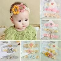 ราคา 3Pcs/set Baby Girls Headband Lace Flower Bowknot Infant Hair Band Cute Newborn Elastic Princess Headbands Children Headwear (1732305284109731151)