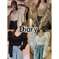 ราคา diary(5786)เสื้อเชิ้ตเสื้อยืดคอวี แขนยาว แขนตุ๊กตา รัดรูป ทรงสวย สาวสวยสาวน่ารักเรียบร้อย บล็อกบัสเตอร์ (1731850218995877812)