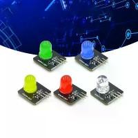 ราคา โมดูลเปล่งแสง, DC3.3v-5v, 10mm, เซ็นเซอร์ LED, ไฟ LED ตัวบ่งชี้, โมดูลหลอดเปล่งแสง, สำหรับ Arduino, มีสีแดง, สีเหลือง, สีฟ้า, สีเขียวและสีขาว (1731764962089077391)