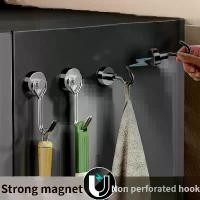 ราคา ตะขอแม่เหล็ก ทรงพลัง แม่เหล็กแรงสูง ตะขอแม่เหล็กยึด เหมาะสำหรับตู้เย็น ไม่เจาะรู แข็งแรงและแข็งแรง tin box กล่อง ใส่ ฮาร์ดดิส (1731606174124377681)