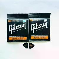 ราคา แพ็ค2ชุด สายกีตาร์Gibsonไฟฟ้า (เบอร์09) แพ็คสุดคุ้มสุดประหยัด ราคานี้ลูกค้าจะได้รับ 2 ชุดแถมฟรีปิ๊กกีตาร์!! อย่างดี harness snare drum ปิ๊กอัพ กีตาร์โปร่ง สายสะพาย ที่ ครอบ (1732215566902986279)