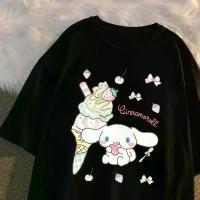ราคา 【High quality】COD Cute cartoon cinnamon dog print couple tshirts tops tshirt for men and women t shirt overseas (1731553004428823131)