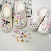 ราคา Sanrio การ์ตูน Melody Kuromi Cinnamon Jibbitz เสน่ห์, อุปกรณ์เสริมรองเท้ารู, หัวเข็มขัดที่ถอดออกได้, ตกแต่งอุด Sanrio DIY, สำหรับรูรองเท้ายาง, น่ารัก (1729764300457543804)