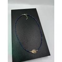 ราคา beautiful natural 1.5mm lapis lazuli beads with citrine crystal pendant necklace (1732278812534080597)