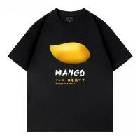 ราคา เสื้อยืดผ้าฝ้ายพิมพ์ลายผลไม้ Mango สำหรับผู้ชาย แขนสั้น เสื้อผ้าฤดูร้อน มาใหม่ [COD] (1732209340398404899)