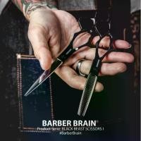 ราคา BARBER SCISSORS บาร์เบอร์ เบรน ชุดกรรไกรตัดผมด้ามดำ กรรไกรตัด 6.5" ซอย 6" รุ่น VAL-64/65 (1729431026365008343)