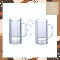 ราคา Dinah33shop สไตล์เดียวกัน แก้วเบียร์ มีหู แก้วเหล้าสวย น้ำหนักเบา ตกไม่แตก ทำจากโพลี beer poly glass (1730095680222890957)