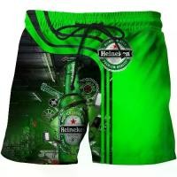 ราคา กางเกงขาสั้นผู้ชาย ST2024 Heineken Beer ขายดีในฤดูร้อน ดีไซน์ 3 มิติ พิมพ์ลาย กางเกงขาสั้นชายหาดบุคลิกภาพ p1125 (1731878993151558849)