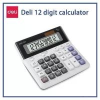 ราคา Deli Big Button 12-digit Calculator Big Screen Multifunctional Solar Battery Powered TE301 (1730664268435261928)