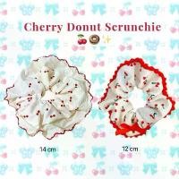 ราคา Cherry Donut Scrunchie ยางรัดผมโดนัทลายเชอร์รี่น่ารักๆ (1732347452934883064)