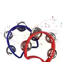 ราคา [Ise] 1pc Plastic Percussion Tambourine สำหรับผู้ใหญ่ Hand Tambourine เครื่องดนตรี 4 กระดิ่งบน ABS Tambourine Musical Rhythm Instrum (1731706225371939977)