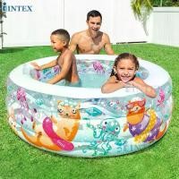 ราคา INTEX สระน้ำ สระเป่าลม สระน้ำเป่าลม สระกลม Aquarium Pool คละลาย รุ่น 58480 (1732130914480522847)