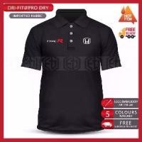 ราคา เสื้อโปโล, ประเภท R, Honda Embroidery, การแข่งรถ Civic Motorsport, Unisex, เสื้อยืดแห้งพอดี, Baju, Pakaian Murah, สไตล์ลำลอง (1731894918799067392)