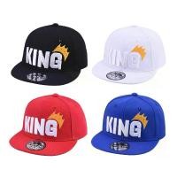 ราคา หมวก สำหรับเด็ก รหัสสินค้า MZK001 สีดำ ขาว แดง น้ำเงิน KING letter embroidery children boys and girls 2-8 years old cute hat kids snapback caps (1731406785697778097)