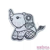 ราคา ตัวรีดการ์ตูนช้างแหงนหน้าลายไทย ตัวรีดติดเสื้อ อาร์มทอตกแต่ง DIY EMBROIDERY PATCH (00320002) (1729974572655085591)